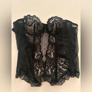La Perla Elegant Black Lace Bustier